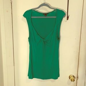 Kelley Green Twist Sleeve Banana Top